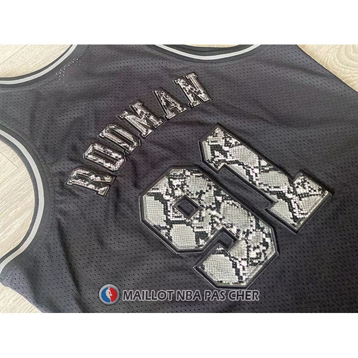 Maillot Chicago Bulls Dennis Rodman NO 91 Mitchell & Ness 1997-98 Noir1